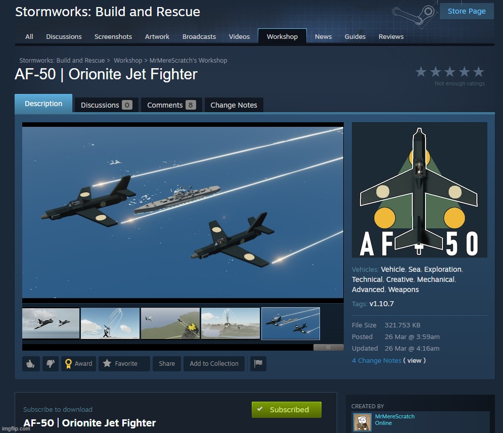my ship got featured in someones stormworks addon :D | made w/ Imgflip meme maker