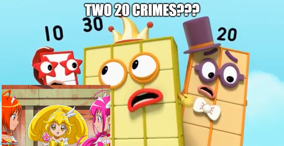 10,20 and 30 freaked out | TWO 20 CRIMES??? | image tagged in 10 20 and 30 freaked out | made w/ Imgflip meme maker