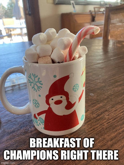 BREAKFAST OF CHAMPIONS RIGHT THERE | image tagged in breakfast | made w/ Imgflip meme maker