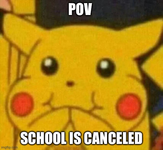 NO SCHOOL | POV; SCHOOL IS CANCELED | image tagged in no school,happy,memes,school meme | made w/ Imgflip meme maker