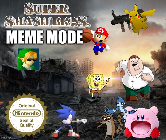 Old smash bros. Meme poster Blank Meme Template