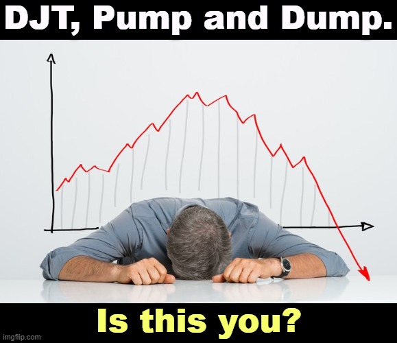 Wall St. pros value the stock at $2. If you paid more than that, you overpaid. | DJT, Pump and Dump. Is this you? | image tagged in trump,pump and dump,finance,fraud,it's a trap | made w/ Imgflip meme maker