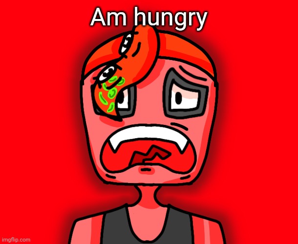Octollie disturbed | Am hungry | image tagged in octollie disturbed | made w/ Imgflip meme maker