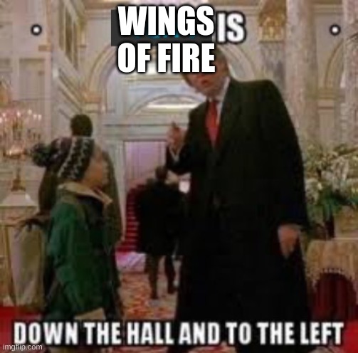 Fun is down the hall and to the left | WINGS OF FIRE | image tagged in fun is down the hall and to the left | made w/ Imgflip meme maker