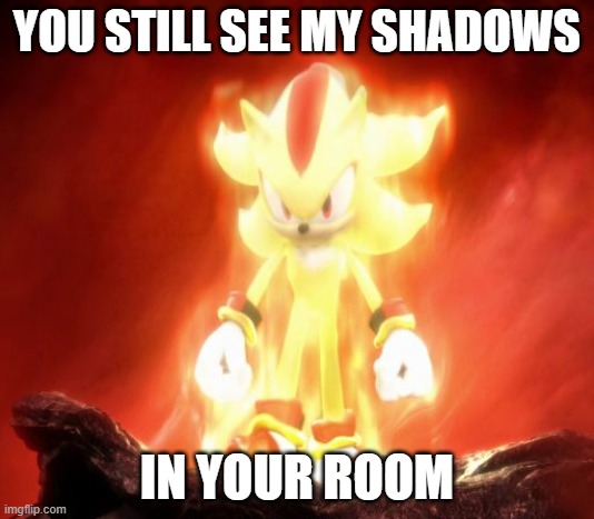 shadow in my room | YOU STILL SEE MY SHADOWS; IN YOUR ROOM | image tagged in sonic,shadow the hedgehog,juice wrld | made w/ Imgflip meme maker