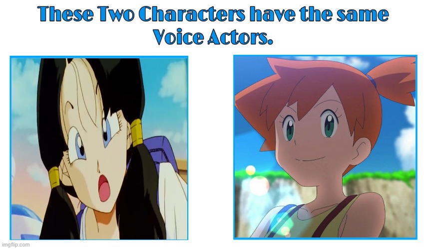 same voice actor | image tagged in same voice actor,misty,dragon ball z,pokemon,anime,office same picture | made w/ Imgflip meme maker