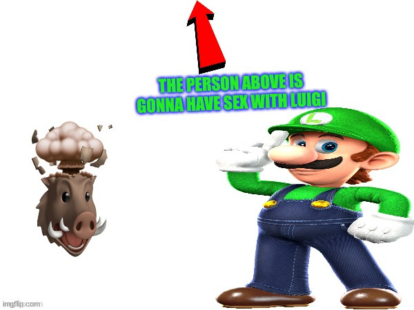 luigi about to become freaky | image tagged in person above is gonna have freaky time with luigi | made w/ Imgflip meme maker