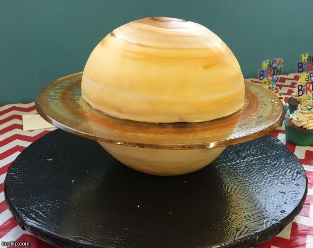 Saturn cake | made w/ Imgflip meme maker