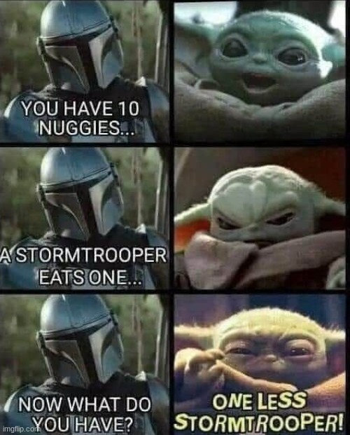 baby yoda loves his chicken nuggets | image tagged in baby yoda,grogu,chicken nuggets,the mandalorian | made w/ Imgflip meme maker