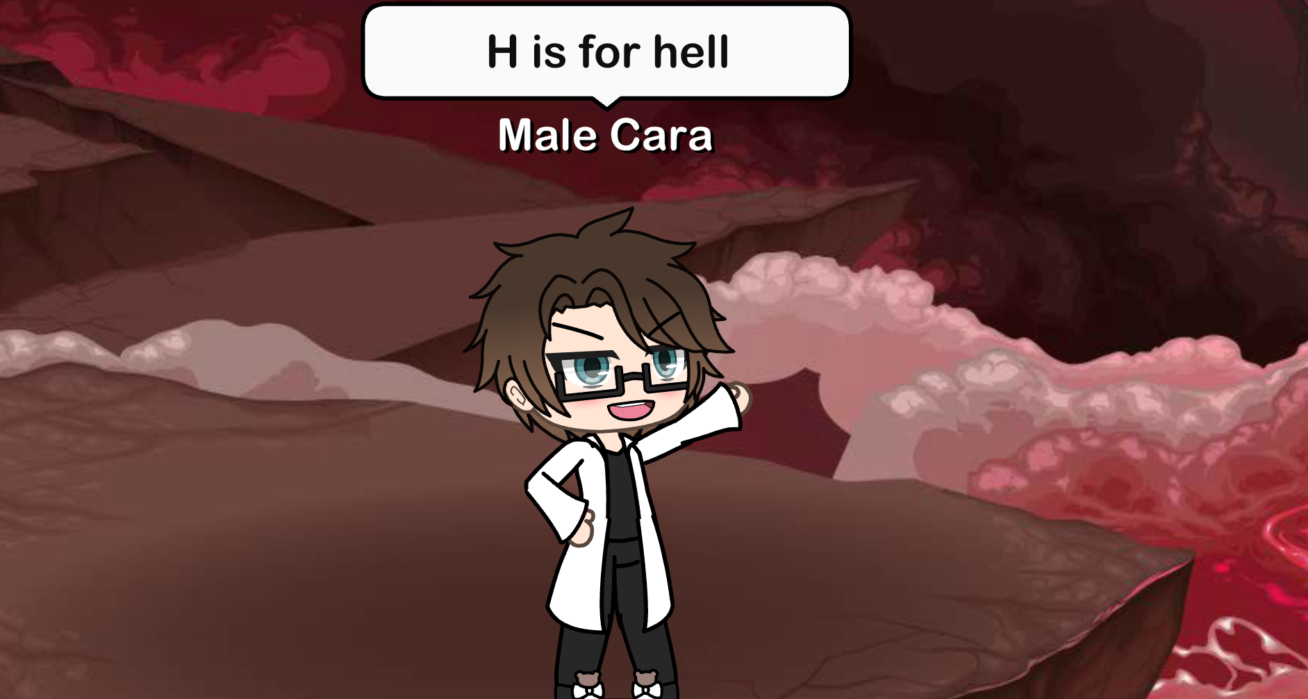 Male Cara H is for Hell Blank Meme Template