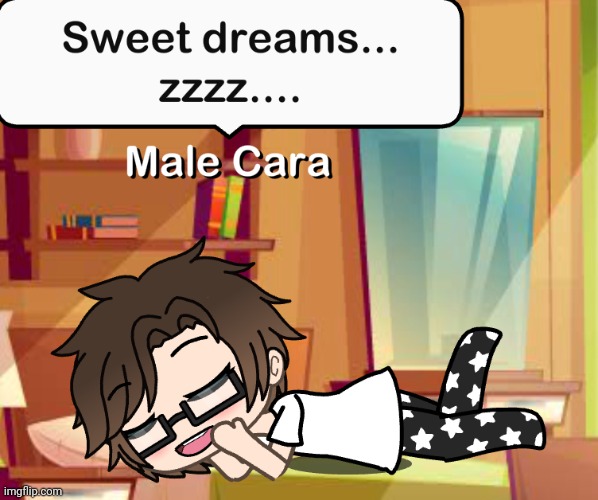 Male Cara is dreaming and Z stands for zzz | image tagged in pop up school 2,pus2,x is for x,male cara,zzz | made w/ Imgflip meme maker
