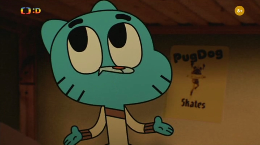 Gumball closing his mouth 3 Blank Meme Template