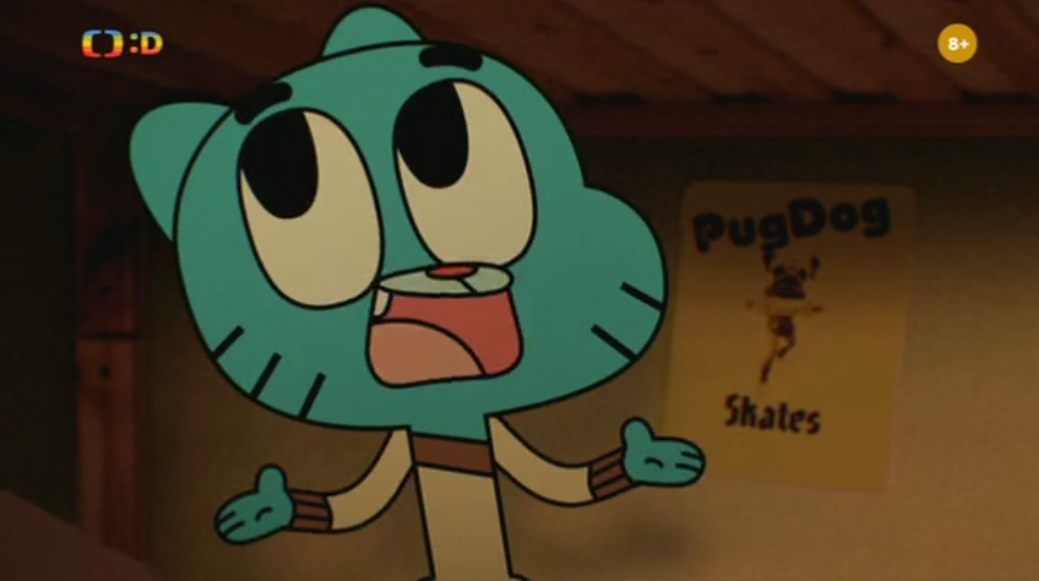 High Quality Gumball opening his mouth Blank Meme Template
