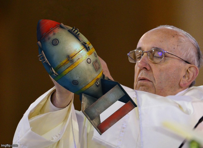 Pope Holding | image tagged in pope holding | made w/ Imgflip meme maker