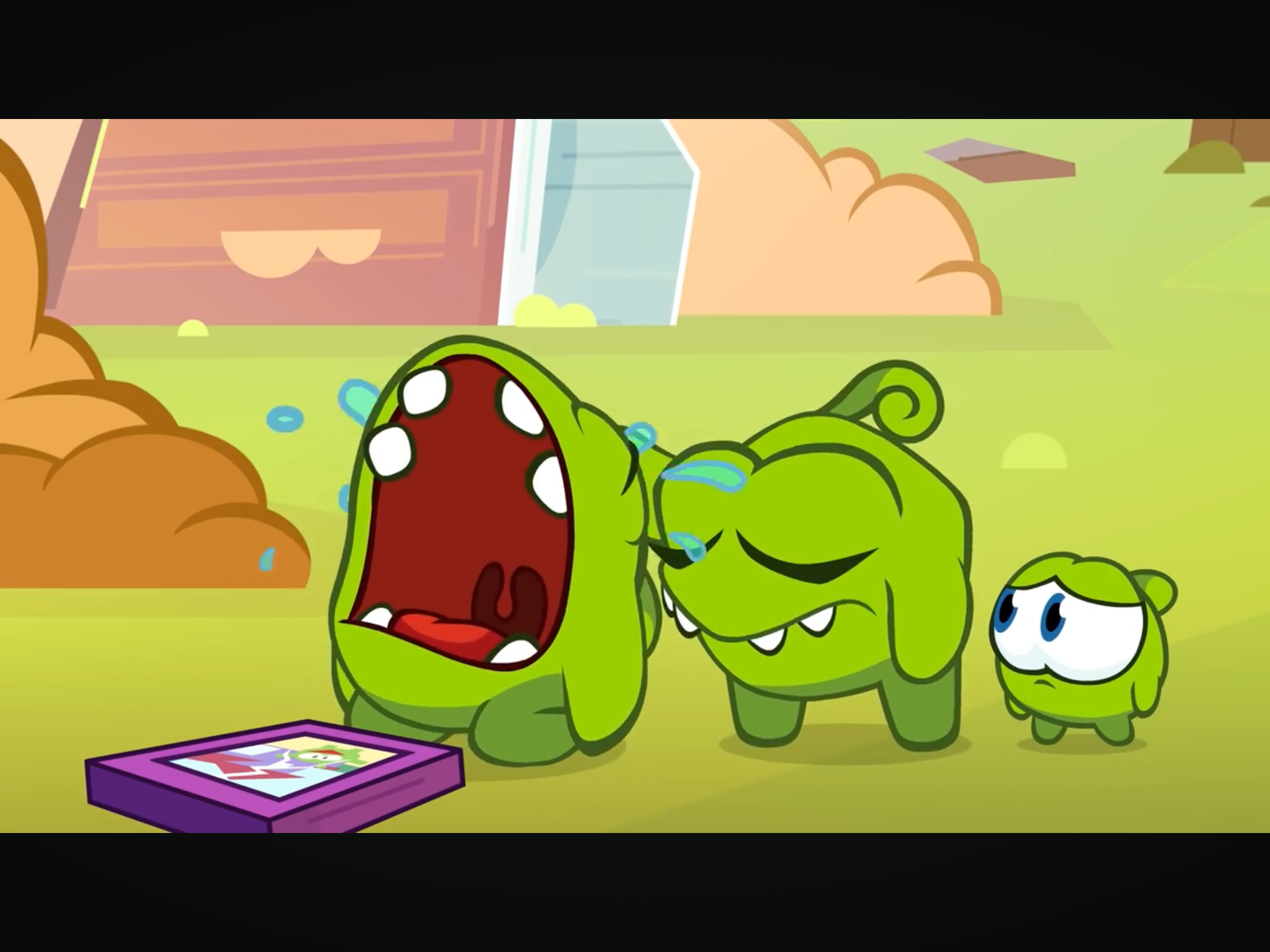 High Quality Om nom crying Blank Meme Template
