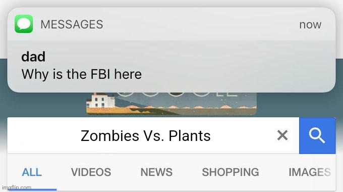 why is the FBI here? | Zombies Vs. Plants | image tagged in why is the fbi here | made w/ Imgflip meme maker