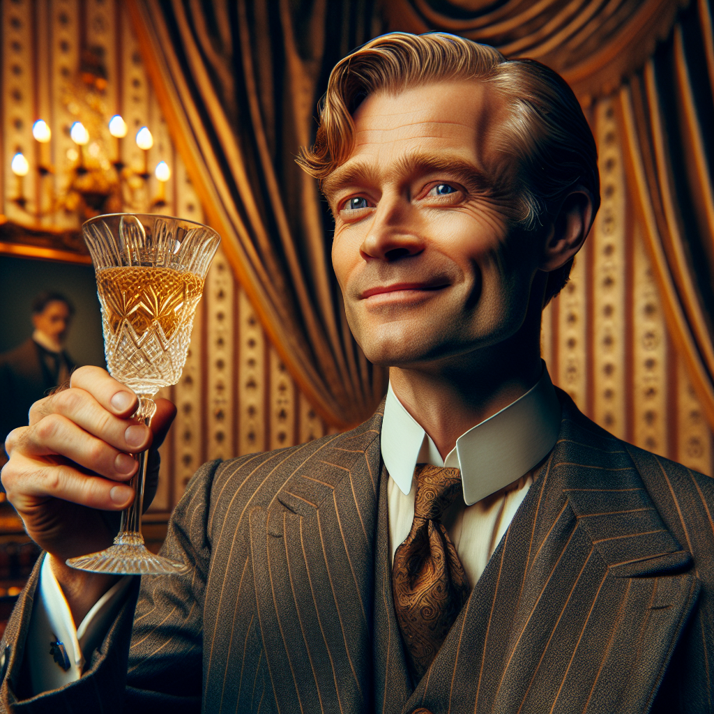 High Quality Leonardo DiCaprio raising a glass in celebration Blank Meme Template