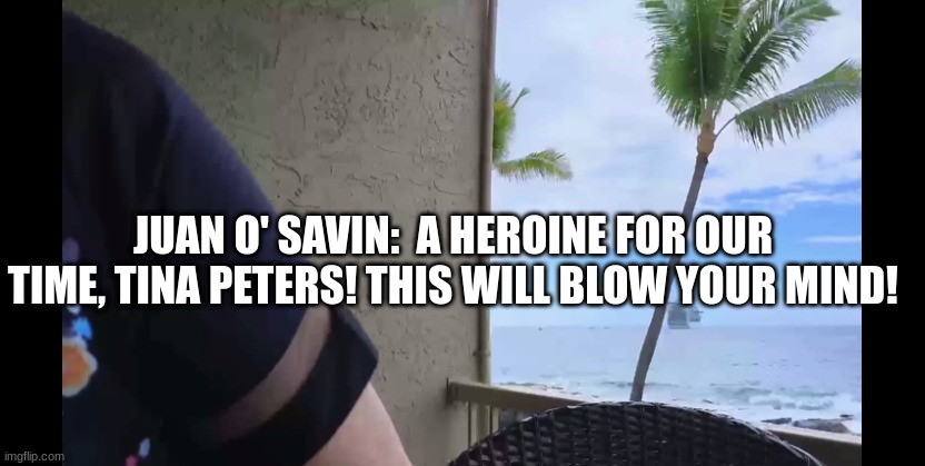 Juan O' Savin:  A Heroine for Our Time, Tina Peters! This Will Blow Your Mind! (Video) 