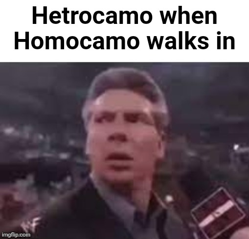 So true | Hetrocamo when Homocamo walks in | image tagged in memes | made w/ Imgflip meme maker