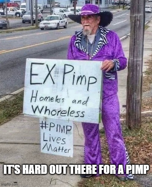 Pimpin Aint Easy | IT'S HARD OUT THERE FOR A PIMP | image tagged in sex jokes | made w/ Imgflip meme maker