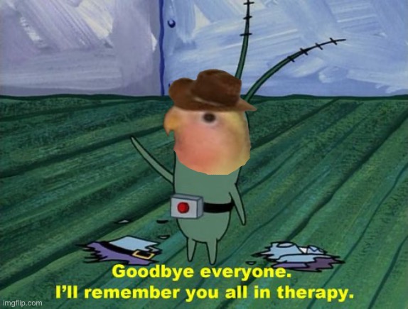 Announcement in the comments | image tagged in goodbye everyone i'll remember you all in therapy | made w/ Imgflip meme maker