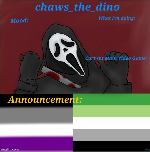 High Quality Chaws_the_dino announcement temp Blank Meme Template