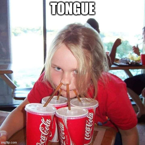 /srs | TONGUE | image tagged in coca cola girl | made w/ Imgflip meme maker