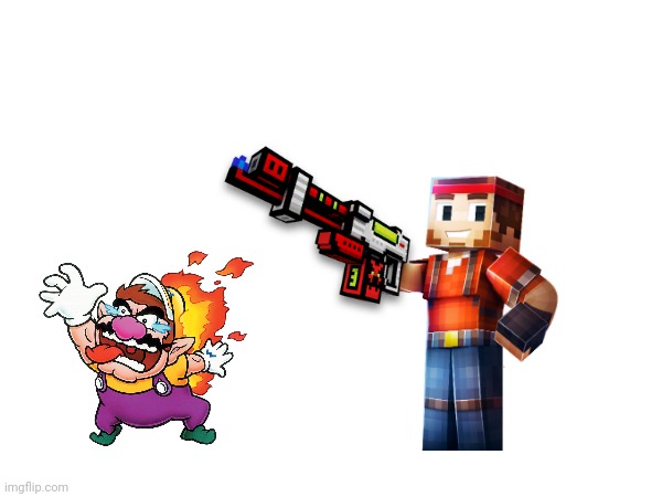 Wario dies from the flaming volcano | made w/ Imgflip meme maker