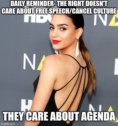 DAILY REMINDER- THE RIGHT DOESN'T CARE ABOUT FREE SPEECH/CANCEL CULTURE; THEY CARE ABOUT AGENDA | image tagged in uncomfortable,truth,the truth,conservative hypocrisy | made w/ Imgflip meme maker