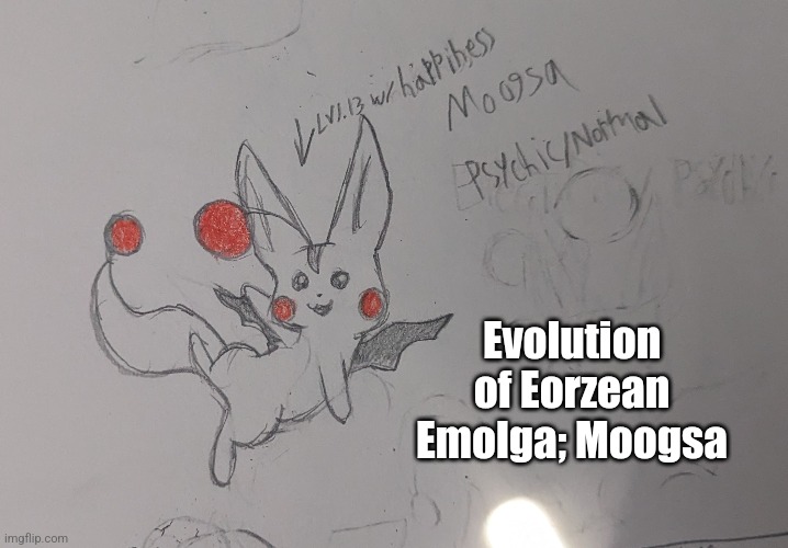 Very boopable | Evolution of Eorzean Emolga; Moogsa | image tagged in boop,moogle,final fantasy,pokemon | made w/ Imgflip meme maker