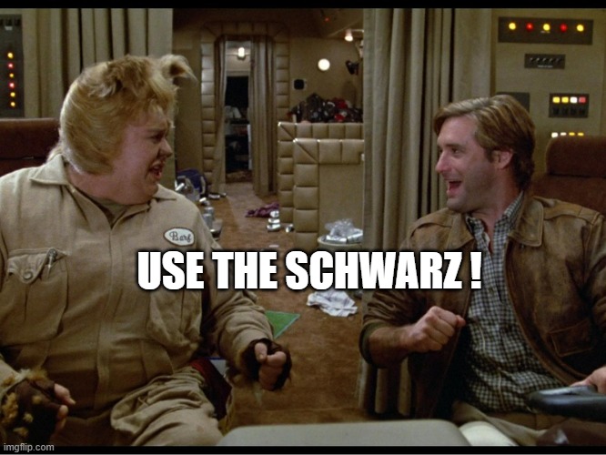 Barf and Lonestar | USE THE SCHWARZ ! | image tagged in barf and lonestar | made w/ Imgflip meme maker