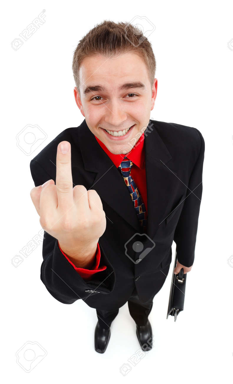 High Quality Stock Guy Middle Finger Blank Meme Template