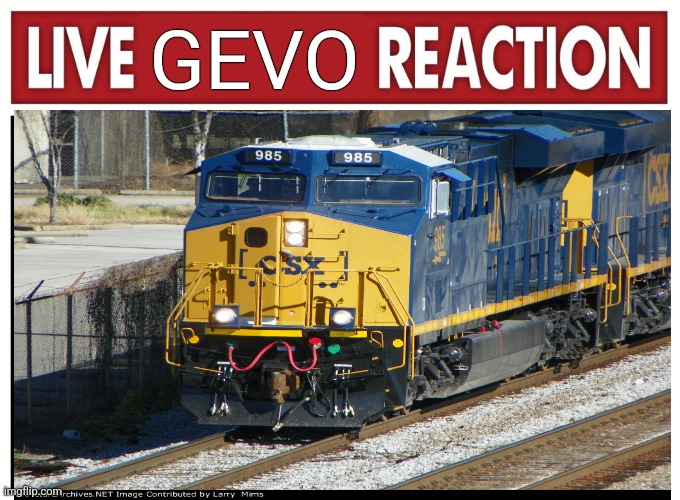 Live reaction | GEVO | image tagged in live reaction,railfan,foamer,railroad | made w/ Imgflip meme maker