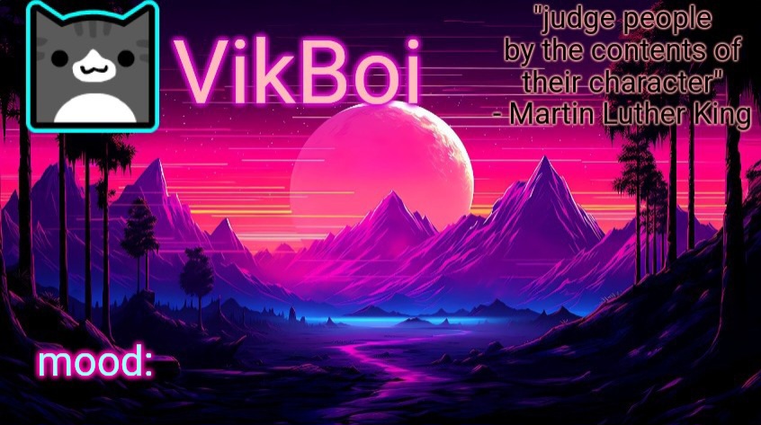 High Quality VikBoi vaporwave temp Blank Meme Template