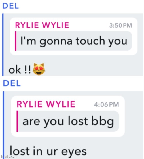 Del x Rylie | image tagged in del x rylie | made w/ Imgflip meme maker