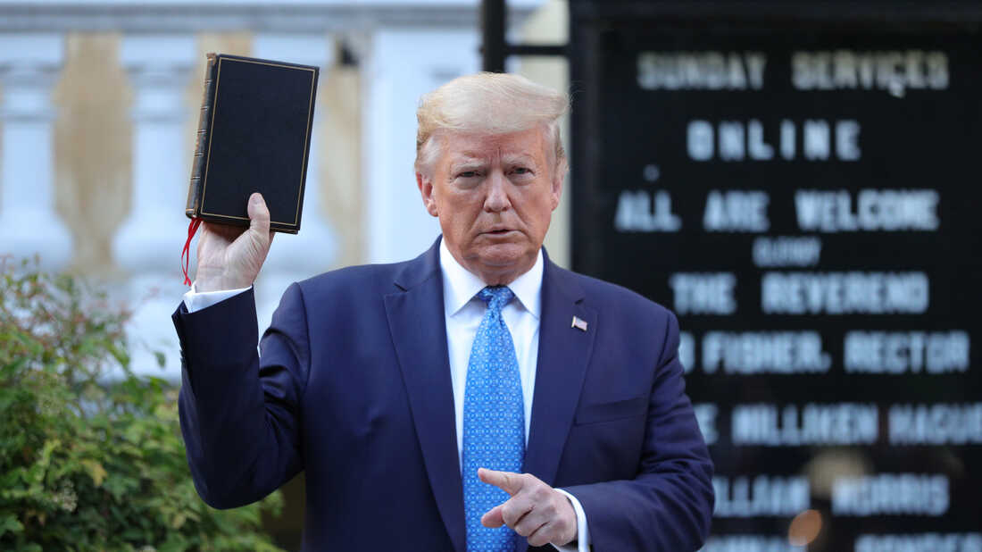 Trump Bible salesman Blank Meme Template