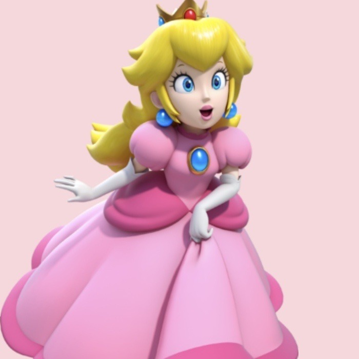 High Quality princess peach running Blank Meme Template