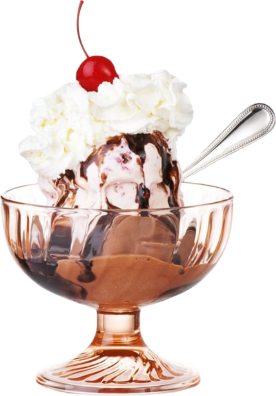 High Quality Ice Cream Sundae Transparent Background Blank Meme Template