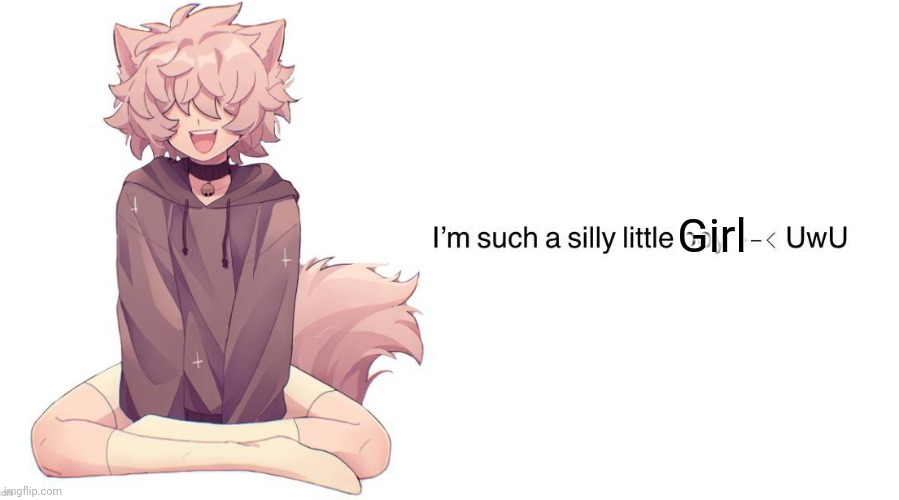 Silly_Neko announcement template | Girl | image tagged in i'm such a silly little boy | made w/ Imgflip meme maker