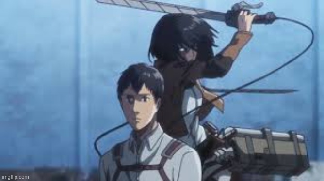 Angry Mikasa | image tagged in angry mikasa | made w/ Imgflip meme maker
