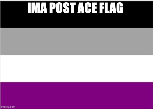 asexual flag | IMA POST ACE FLAG | image tagged in asexual flag | made w/ Imgflip meme maker