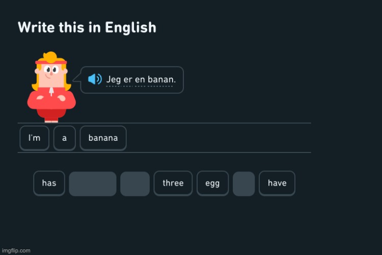 duolingo not making nay sense rn | made w/ Imgflip meme maker