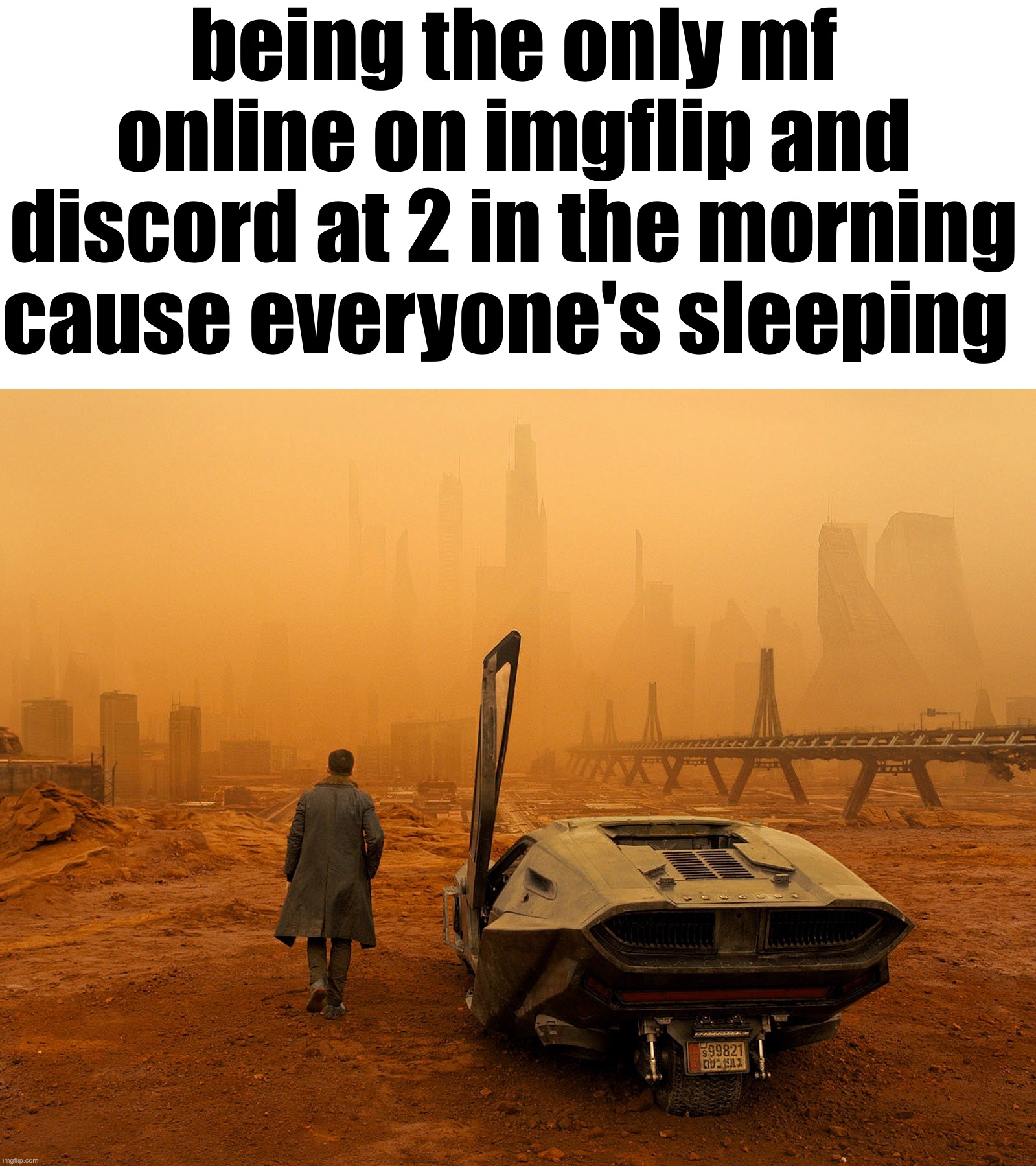 wishing to talk to someone on the disc but nobody there | being the only mf online on imgflip and discord at 2 in the morning cause everyone's sleeping | made w/ Imgflip meme maker