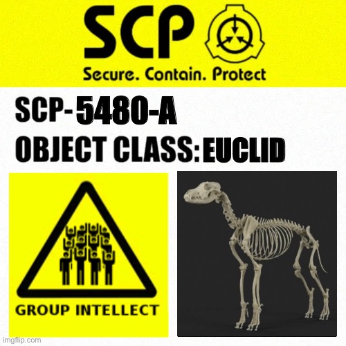 SCP-5480-A Sign | 5480-A; EUCLID | image tagged in new scp euclid blank label | made w/ Imgflip meme maker