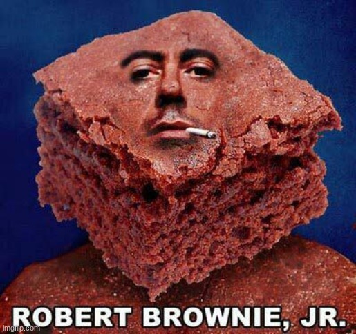 robert brownie jr. | image tagged in memes,funny,cursed image,robert downey jr | made w/ Imgflip meme maker