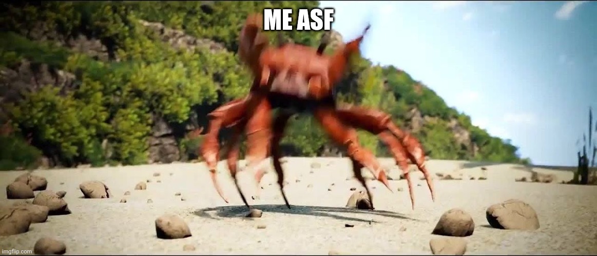 Crab Rave | ME ASF | image tagged in crab rave | made w/ Imgflip meme maker