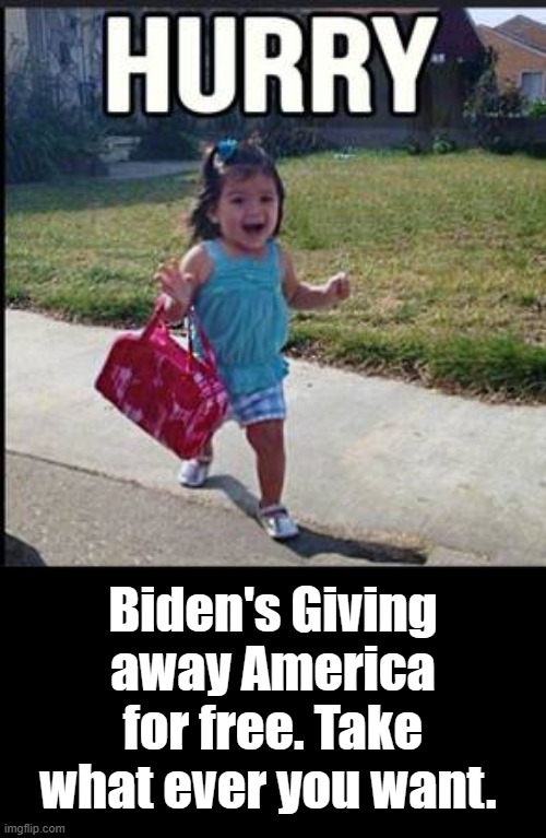 TRIGGERED | Biden's Giving away America for free. Take what ever you want. | image tagged in democrats,rino,traitors | made w/ Imgflip meme maker