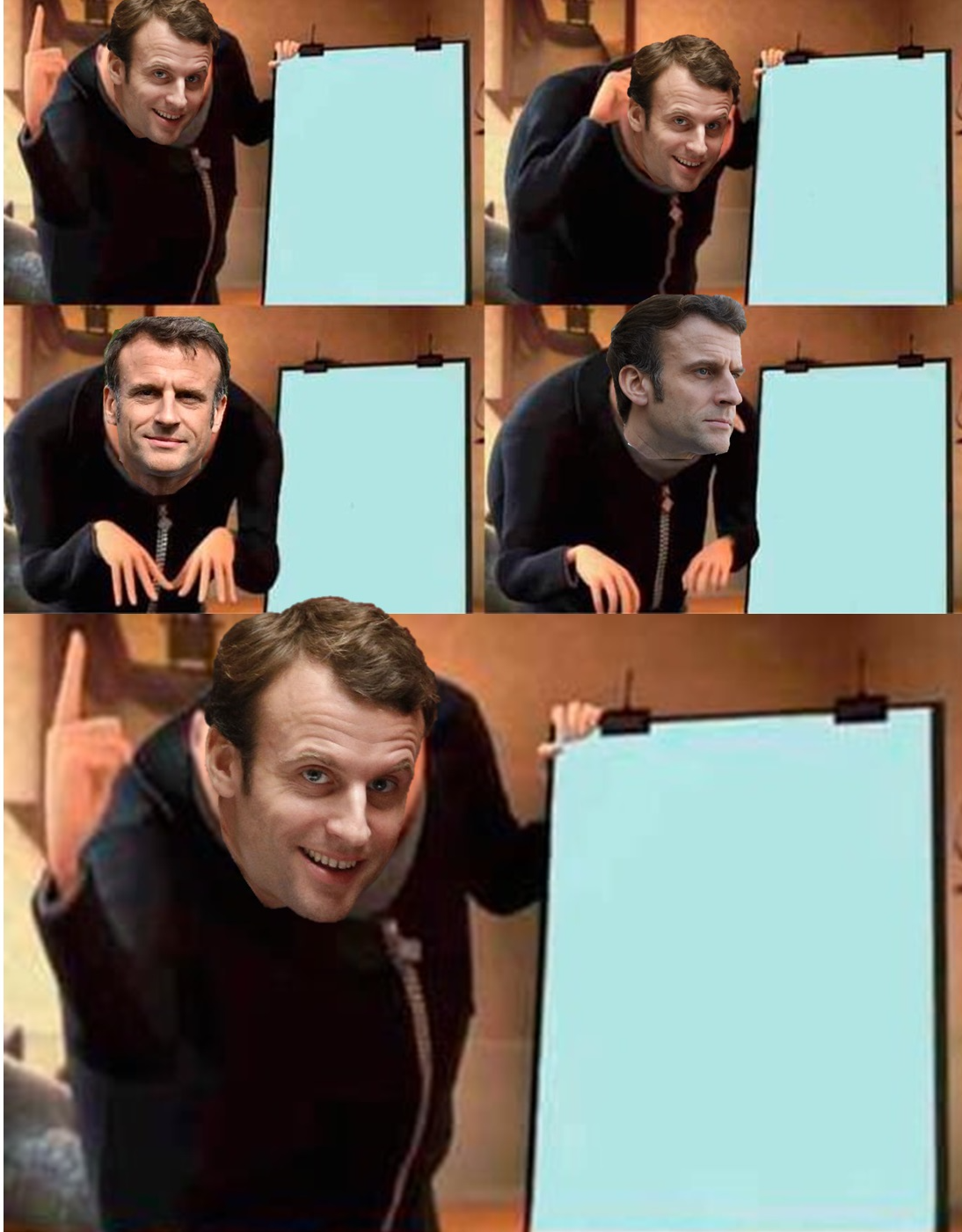 High Quality Macron Gru Blank Meme Template