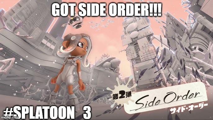 i dont need a title to tell you how fun this game is!! | GOT SIDE ORDER!!! #SPLATOON   3 | image tagged in splatoon | made w/ Imgflip meme maker