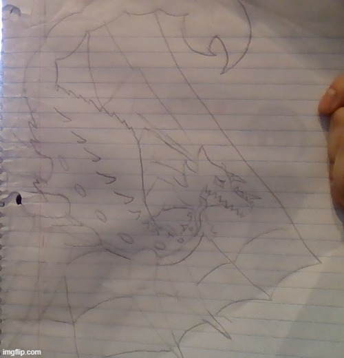 Unfinshed drawing, is it scary enough tho? opps my hand is in the pic | made w/ Imgflip meme maker